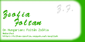 zsofia foltan business card